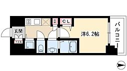 プレサンス錦ラウム 1Kの間取図画像