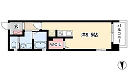 RIVO浅間町 ワンルームの間取図画像