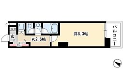 casa+α名駅南 1Kの間取図画像