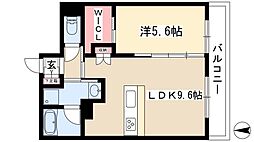 グランドゥール千種 1LDKの間取図画像