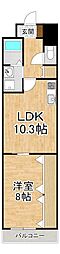 エリーフラッツ浜大津 1LDKの間取図画像