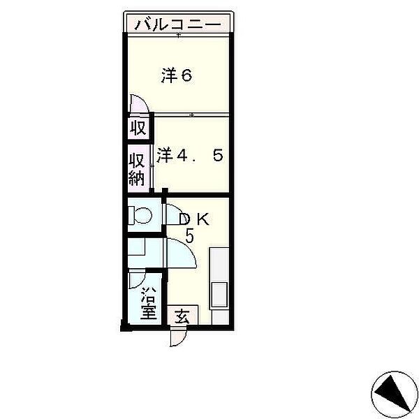 平安ハイツ ｜滋賀県大津市馬場２丁目(賃貸マンション2DK・3階・38.57㎡)の写真 その2