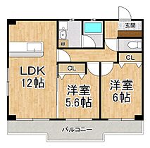 ガーデンシティ柳ヶ崎  ｜ 滋賀県大津市柳が崎（賃貸マンション2LDK・1階・54.88㎡） その2