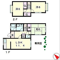 滋賀県草津市桜ケ丘４丁目（賃貸テラスハウス3LDK・--・74.00㎡） その2