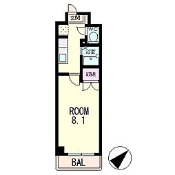 アートプラザ野路 1Kの間取図画像