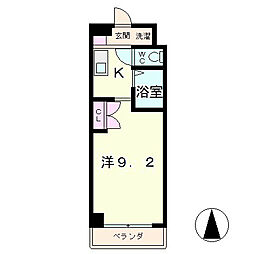 翔耀一号館 1Kの間取図画像