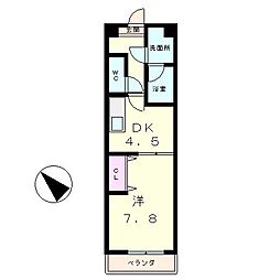 felicia 1Kの間取図画像