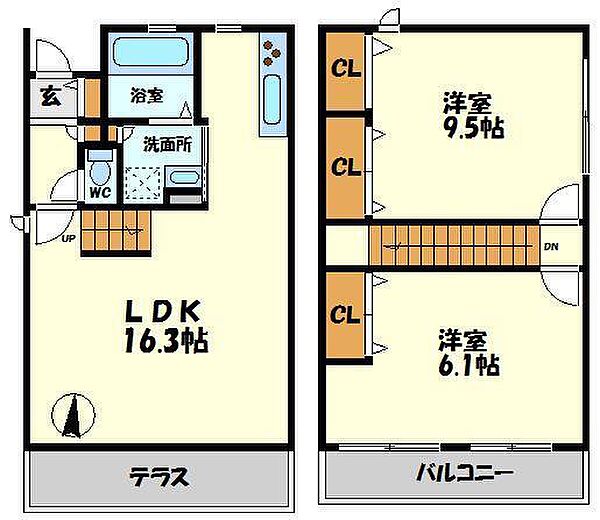 アリエル湘南B棟 3｜神奈川県藤沢市羽鳥5丁目(賃貸アパート2LDK・1階・71.20㎡)の写真 その2