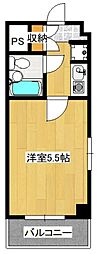 クリオたまプラーザ壱番館 1Kの間取図画像