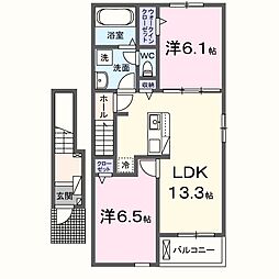 フェリーチェ II 2LDKの間取図画像