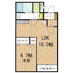 アルコバレーノ 1LDKの間取図画像