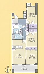 グラン・コート湘南茅ヶ崎 3LDKの間取図画像