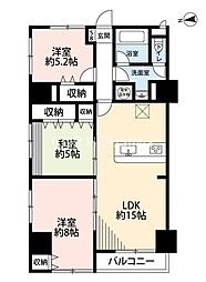 サンシャイン平塚 3LDKの間取図画像