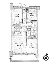 サンデュエル湘南平塚アクアステージ 3LDKの間取図画像