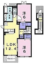 ファミリータイズII  ｜ 滋賀県愛知郡愛荘町愛知川（賃貸アパート2LDK・2階・58.75㎡） その2