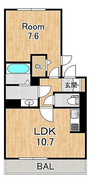 クレメント五個荘 ｜滋賀県東近江市五個荘竜田町(賃貸アパート1LDK・3階・44.33㎡)の写真 その2