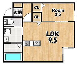 ルアナ  ｜ 滋賀県東近江市ひばり丘町（賃貸アパート1LDK・2階・33.00㎡） その2