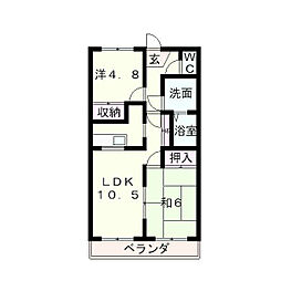 プロニティ桜宮 2LDKの間取図画像
