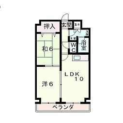 オオケイビル 2DKの間取図画像
