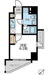 プライマル横濱平沼橋 8階1Kの間取り