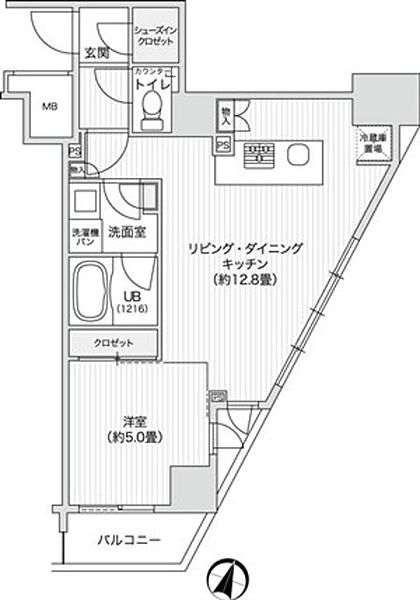 レジディア笹塚II ｜東京都渋谷区笹塚2丁目(賃貸マンション1LDK・11階・41.30㎡)の写真 その2