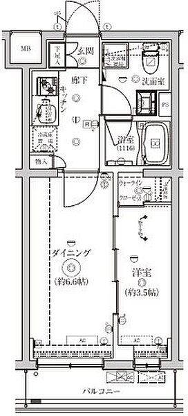 ベルシード野毛山公園 102｜神奈川県横浜市西区老松町(賃貸マンション1DK・1階・30.15㎡)の写真 その2