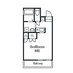 アンリシェール橋本Ａ 5階ワンルームの間取り
