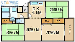 メゾン鈴原 3階3LDKの間取り