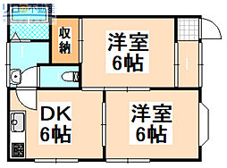 間取図画像 2DK