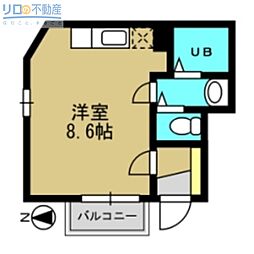 シティハウス高司 ワンルームの間取図画像