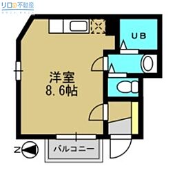 シティハウス高司 ワンルームの間取図画像