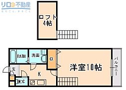 ロイヤルキャッスル 1Kの間取図画像