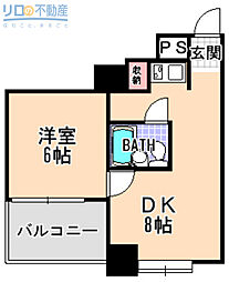 グランディアミ・アモーレ宝塚南口 ワンルームの間取図画像