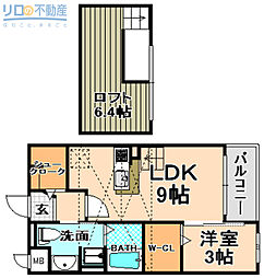 ブリーゼ美鈴 1DKの間取図画像