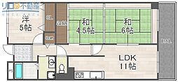 ピーチヒル加茂 3LDKの間取図画像