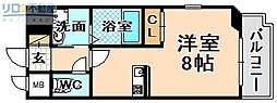 ONLYONE伊丹北本町 ワンルームの間取図画像
