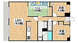 第二寿楽アビタシオン 3LDKの間取図画像