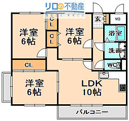 ラントリッヒハウス 3LDKの間取図画像