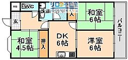 イーストバリィ 3DKの間取図画像