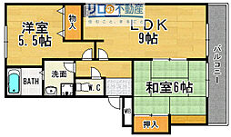 アバンウェル小林 2LDKの間取図画像