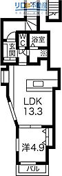 中山荘園LOHAUS 1LDKの間取図画像