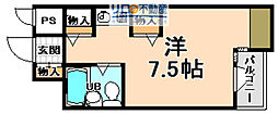 コメットマンション鴻池A棟 ワンルームの間取図画像