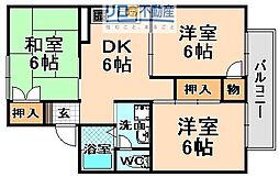 セジュールE&L 3DKの間取図画像