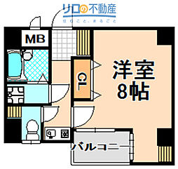 アクトアベンテ伊丹 1Kの間取図画像