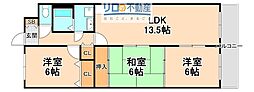 フォレスト伊丹 3LDKの間取図画像