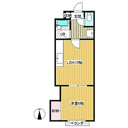 プレステージ1 1LDKの間取図画像