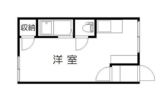 緑町コーポ 201｜北海道滝川市緑町３丁目(賃貸アパート1R・2階・18.37㎡)の写真 その2