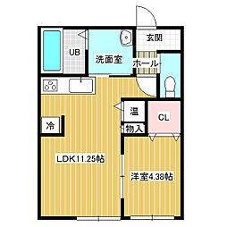 Regolith 1LDKの間取図画像