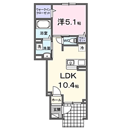 ブリッサ砂川 Y 1LDKの間取図画像