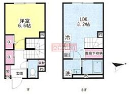 グランファーロ下北沢 1階1LDKの間取り